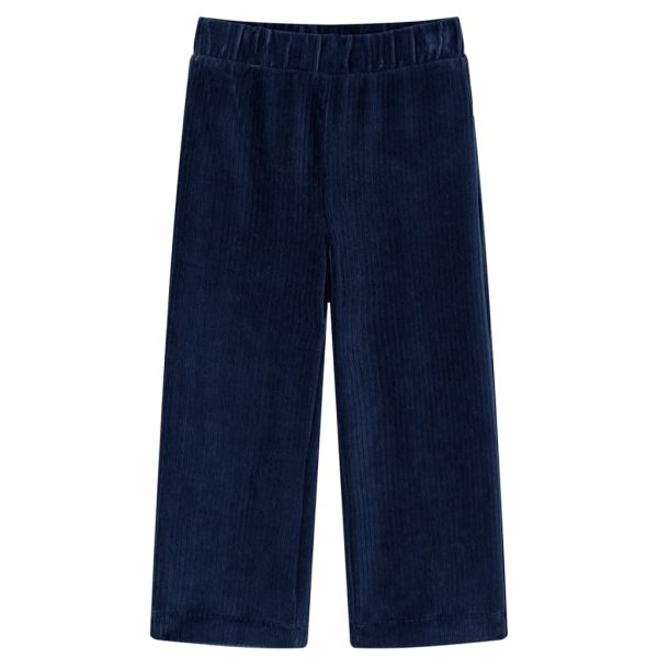 Calças para crianças bombazina azul-marinho 104