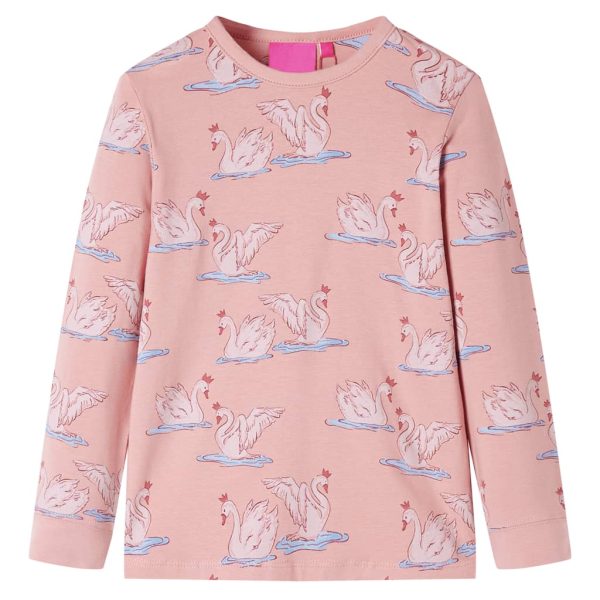 Pijama de manga comprida para criança rosa-claro 92 - Image 2