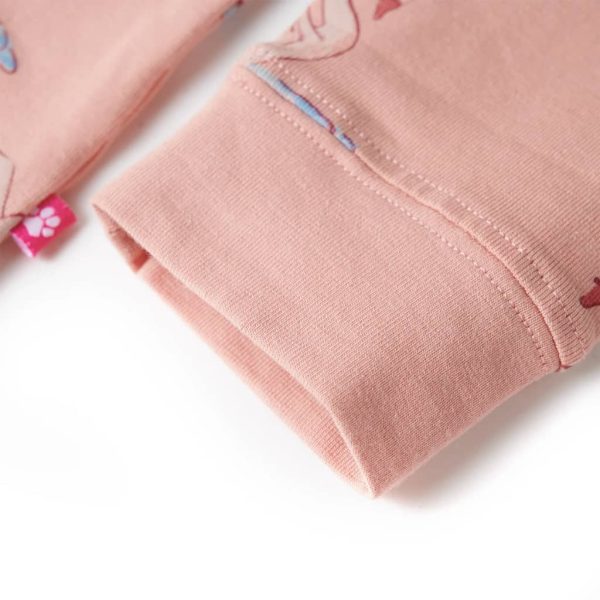 Pijama de manga comprida para criança rosa-claro 92 - Image 8