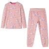 Pijama de manga comprida para criança rosa-claro 104