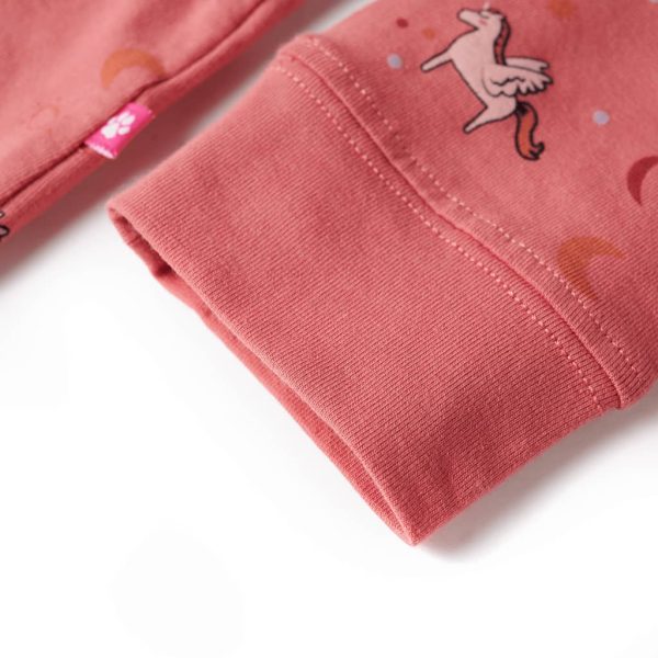 Pijama de manga comprida para criança rosa-velho 104 - Image 8