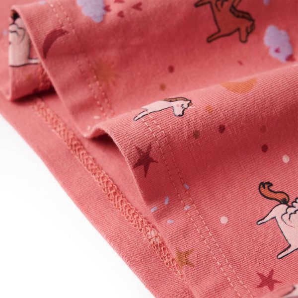 Pijama de manga comprida para criança rosa-velho 104 - Image 9