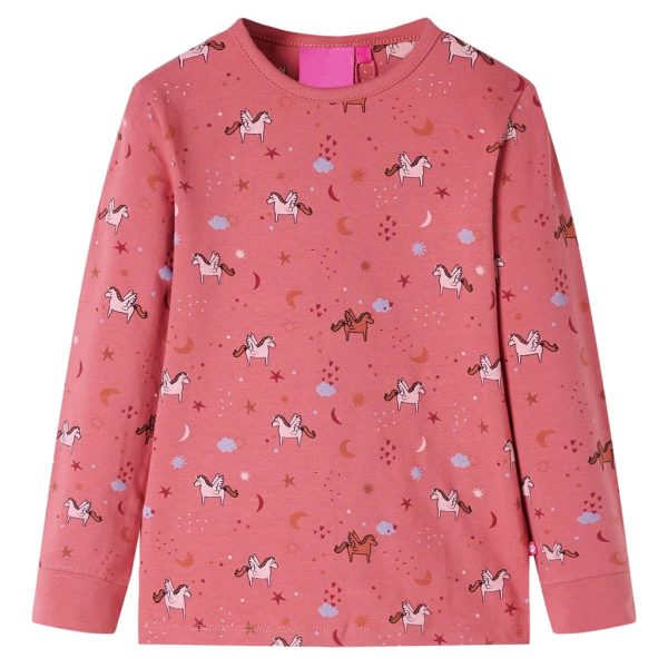 Pijama de manga comprida para criança rosa-velho 116 - Image 2
