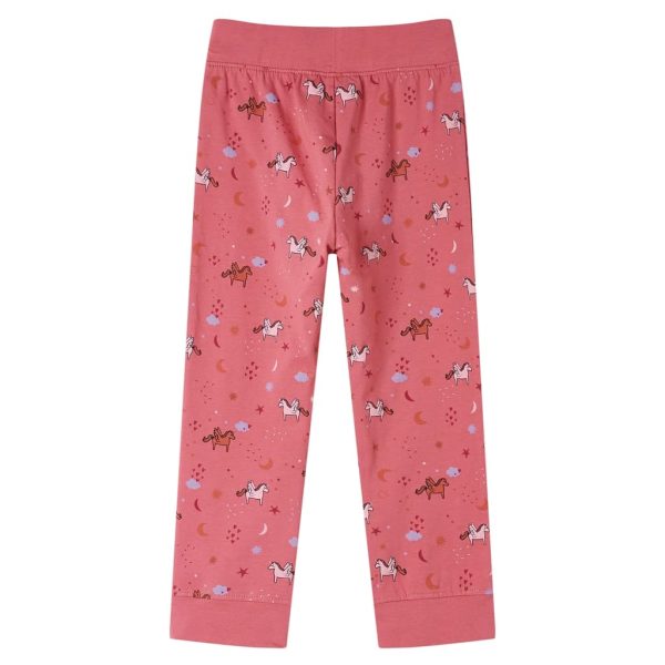 Pijama de manga comprida para criança rosa-velho 116 - Image 5