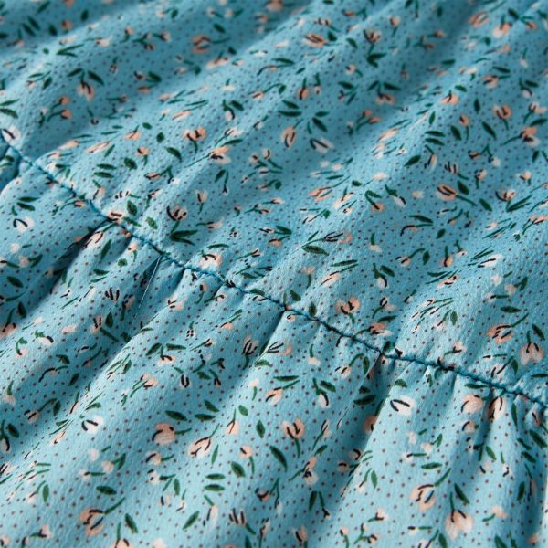 Vestido de manga comprida para criança azul 128 - Image 6