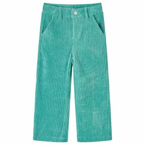 Calças para crianças bombazina verde-menta 92
