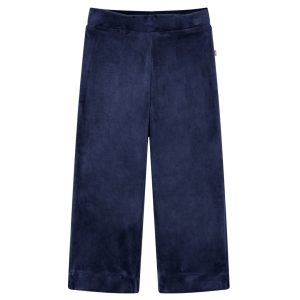 Calças para criança veludo azul-escuro 140