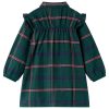 Vestido de criança com manga comprida e folhos verde-escuro 116 - Image 2
