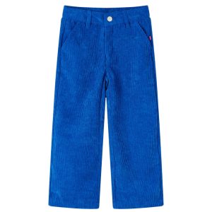 Calças para criança bombazina azul-cobalto 104