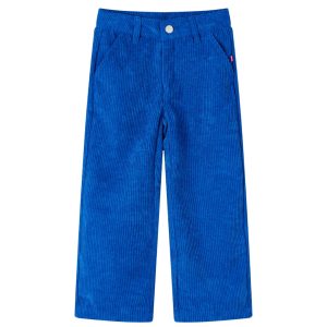 Calças para criança bombazina azul-cobalto 128
