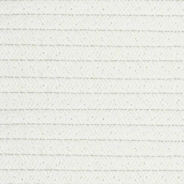 Cesto de arrumação Ø55x36 cm algodão castanho e branco - Image 7