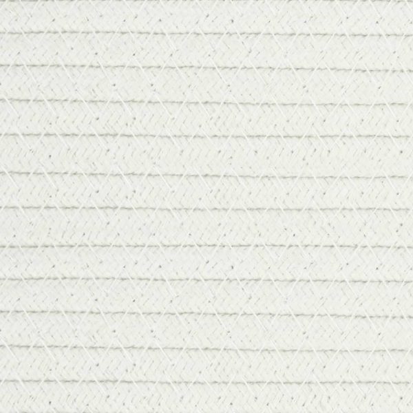 Cesto de arrumação Ø60x36 cm algodão cinzento e branco - Image 7