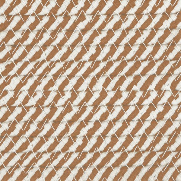 Cesto de arrumação Ø60x36 cm algodão castanho e branco - Image 6