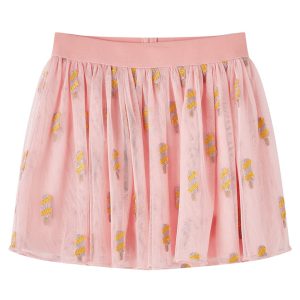 Saia de tule para criança rosa-claro 104