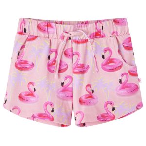 Calção para criança com cordão rosa-claro 104