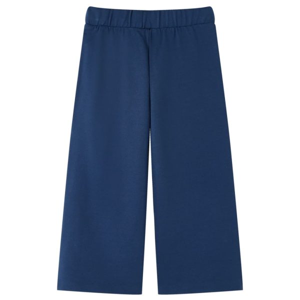 Calças de criança com pernas largas azul-marinho 116 - Image 2