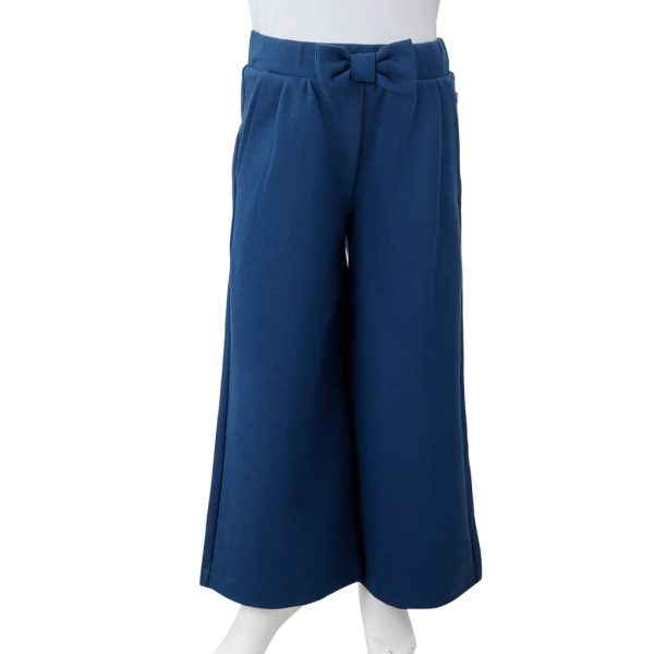 Calças de criança com pernas largas azul-marinho 116 - Image 8