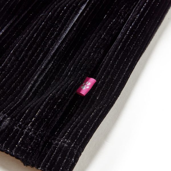 Saia plissada para criança com lurex preto 92 - Image 4