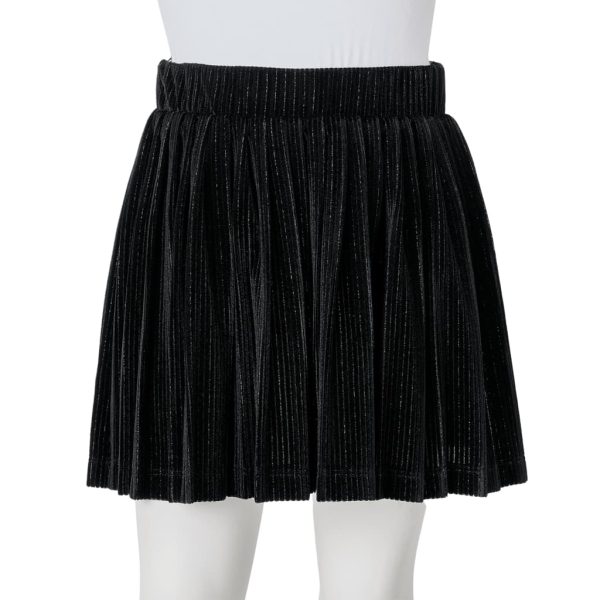 Saia plissada para criança com lurex preto 92 - Image 8