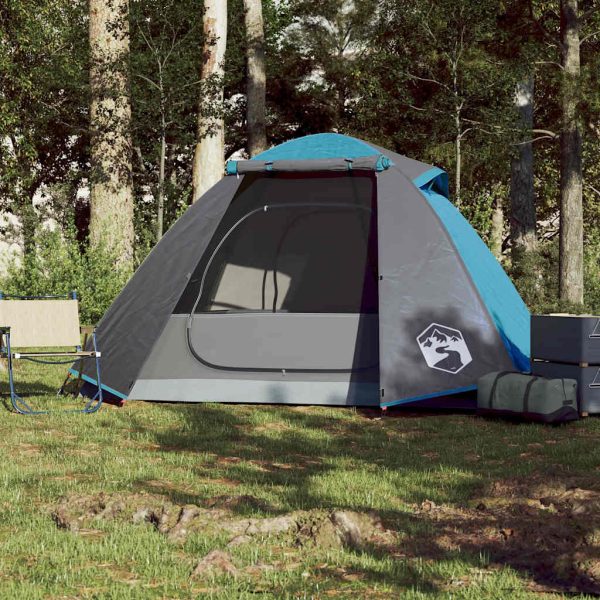 Tenda de campismo cúpula para 2 pessoas impermeável azul - Image 2