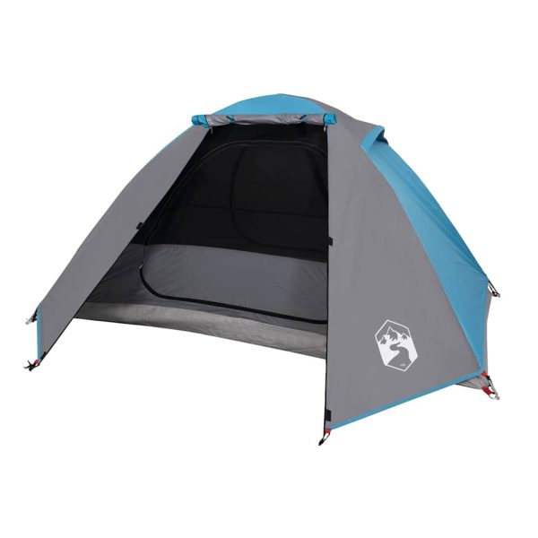 Tenda de campismo cúpula para 2 pessoas impermeável azul - Image 3
