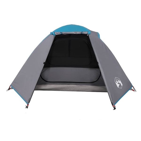 Tenda de campismo cúpula para 2 pessoas impermeável azul - Image 4