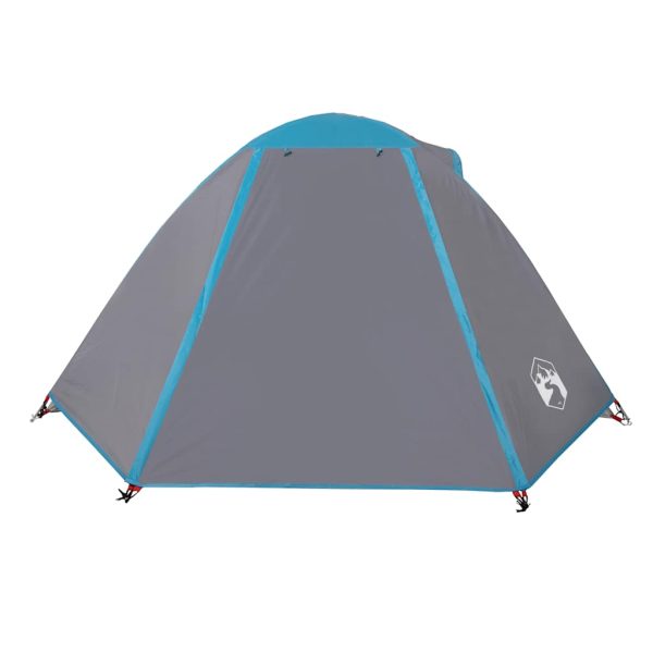 Tenda de campismo cúpula para 2 pessoas impermeável azul - Image 5