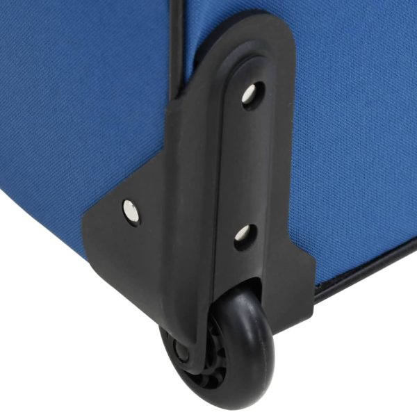 5 pcs conjunto malas de viagem tecido azul - Image 11