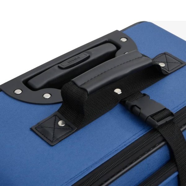 5 pcs conjunto malas de viagem tecido azul - Image 12