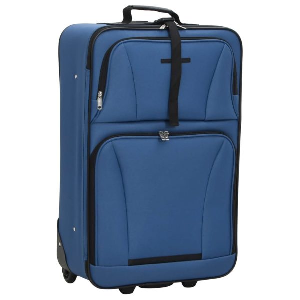 5 pcs conjunto malas de viagem tecido azul - Image 3