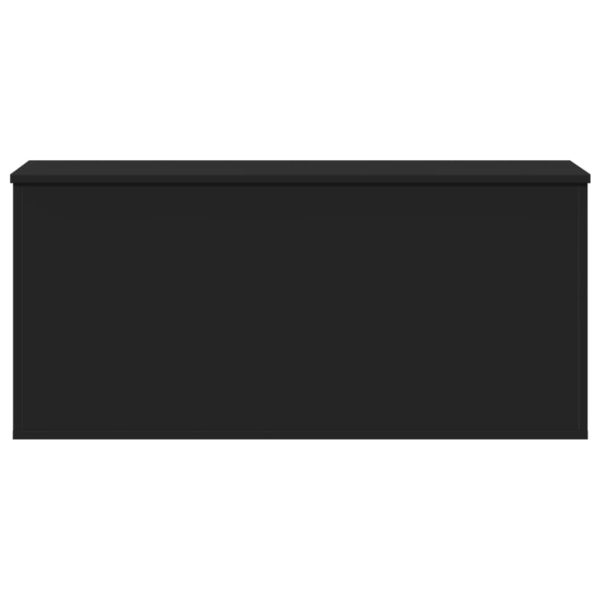 Caixa de arrumação 100x42x46 cm derivados de madeira preto - Image 3