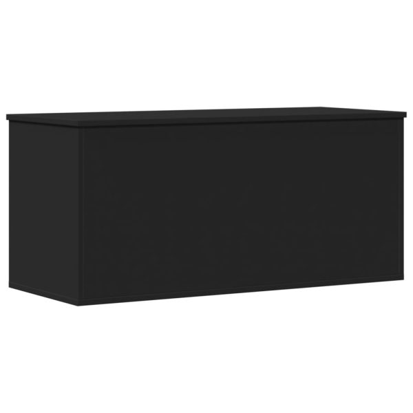 Caixa de arrumação 100x42x46 cm derivados de madeira preto - Image 5