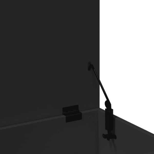 Caixa de arrumação 100x42x46 cm derivados de madeira preto - Image 8