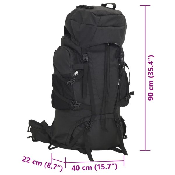 Mochila para caminhadas 100 L tecido oxford preto - Image 8