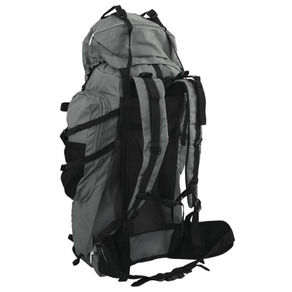 Mochila para caminhadas 100 L tecido oxford cinzento - Image 3