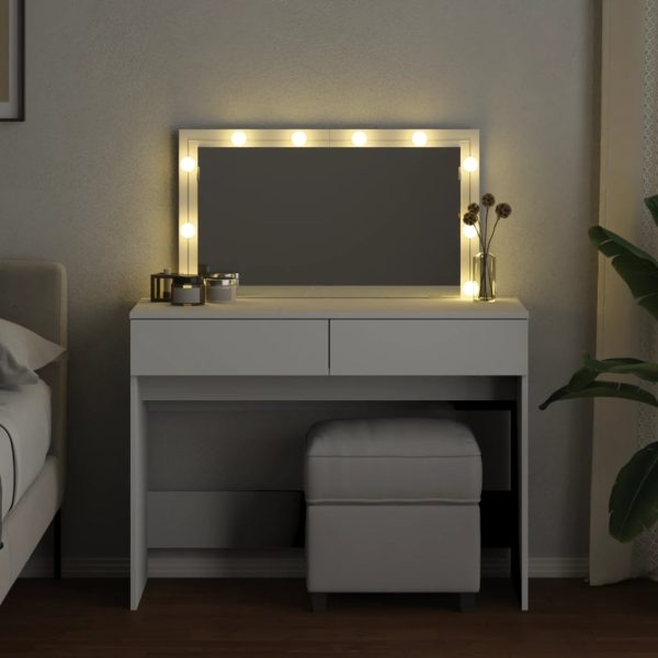 Toucador com LEDs 100x40x120 cm branco - Image 2