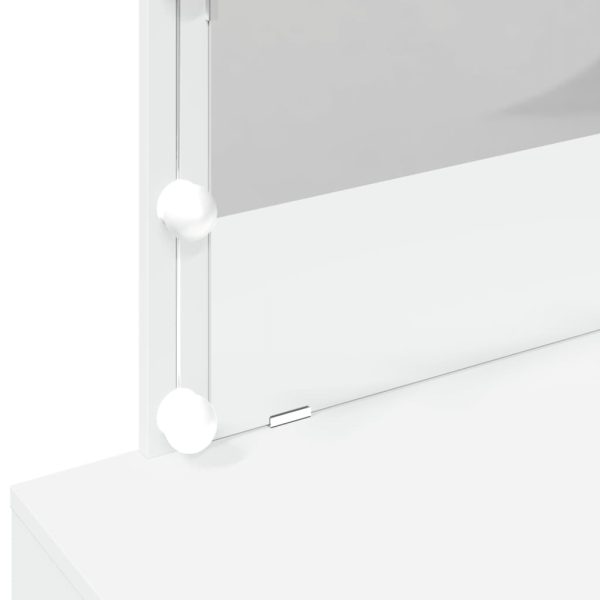 Toucador com LEDs 100x40x120 cm branco - Image 11