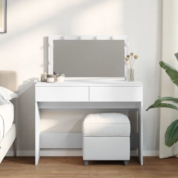 Toucador com LEDs 100x40x120 cm branco