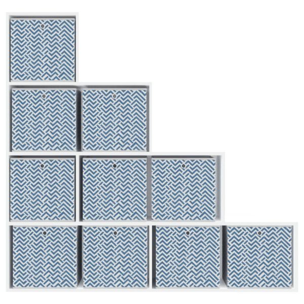 Caixas de arrumação dobráveis 10 pcs 32x32x32 cm TNT azul - Image 4