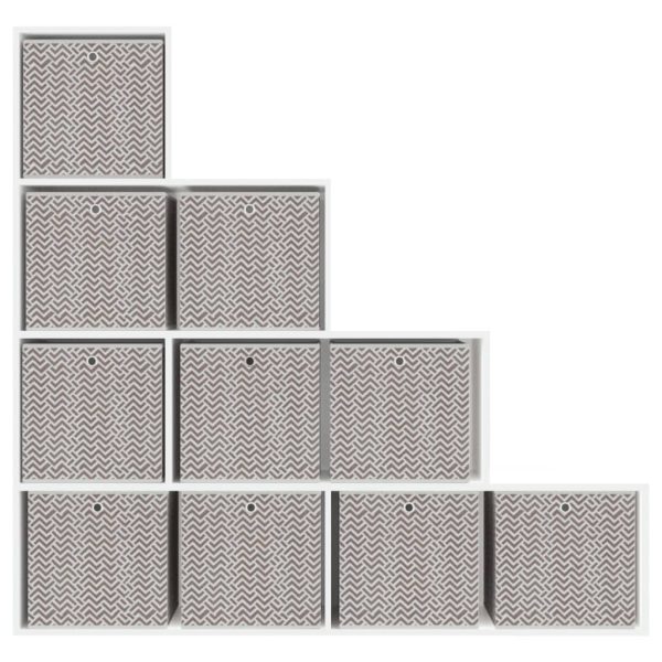 Caixas de arrumação dobráveis 10 pcs 32x32x32 cm TNT castanho - Image 4