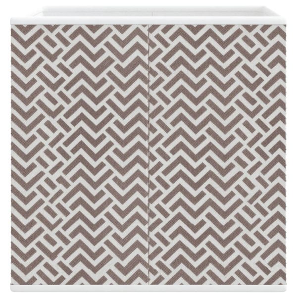 Caixas de arrumação dobráveis 10 pcs 32x32x32 cm TNT castanho - Image 9