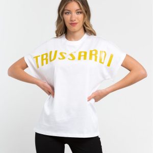 Trussardi Camiseta 36T000501T002190_W616WhitePrintYellow