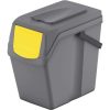 JUEGO DE 3 CUBOS DE RECICLAJE -75 LITROS DE COMPARTIMENTO- GRIS - Image 4