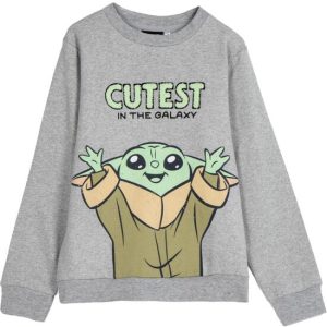 SUDADERA COTTON BRUSHED THE MANDALORIAN GROGU