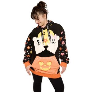 SUDADERA CON CAPUCHA MICKEY & MINNIE MOUSE FANTASMA TALLA L