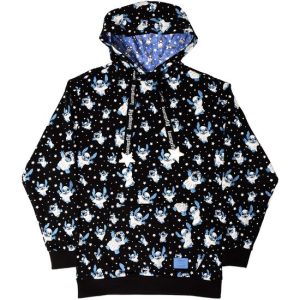 SUDADERA UNISEX CON CAPUCHA STITCH DISFRAZ DE FANTASMA L
