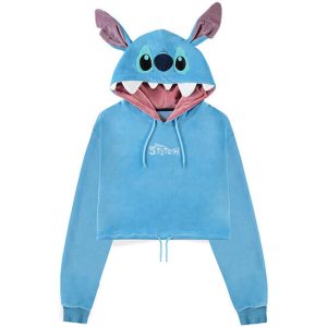 SUDADERA CROP TOP STITCH CON PARCHES DE FIELTRO M
