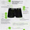 SET DE 5 BOXERS UMBRO MULTICOLOR NEGRO/GRIS/AZUL - Image 3