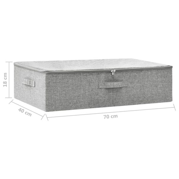 Caixa de arrumação tecido 70x40x18 cm cinzento - Image 9