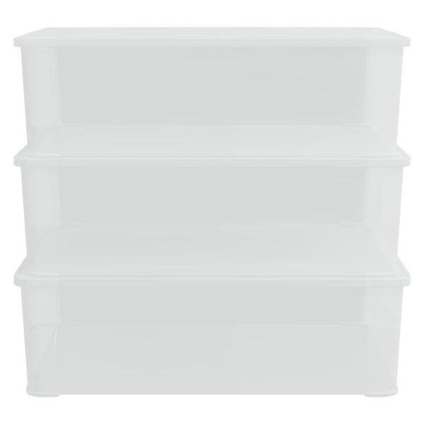 Caixas de arrumação empilháveis 3 pcs 25 L plástico - Image 2